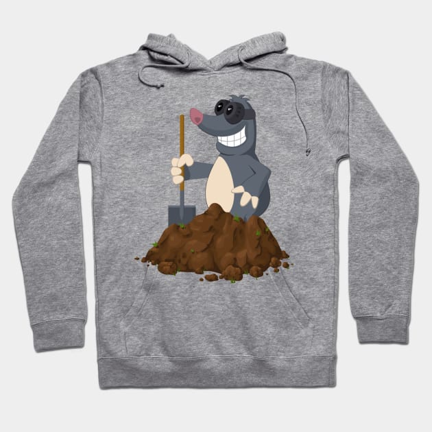 Funny Mole With Shovel Hoodie by consigliop